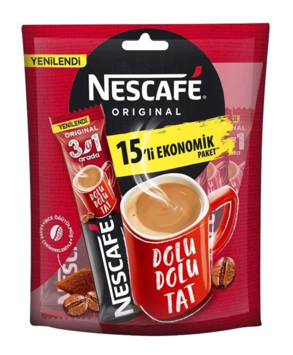 Nescafe 3'ü 1 Arada Kahve 15'li Paket